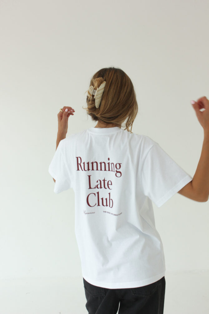Running Club T-Shirt Biały - obrazek 2