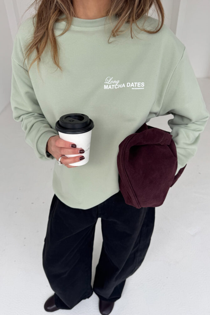 Bluza Matcha Dates Sage Green - obrazek 2