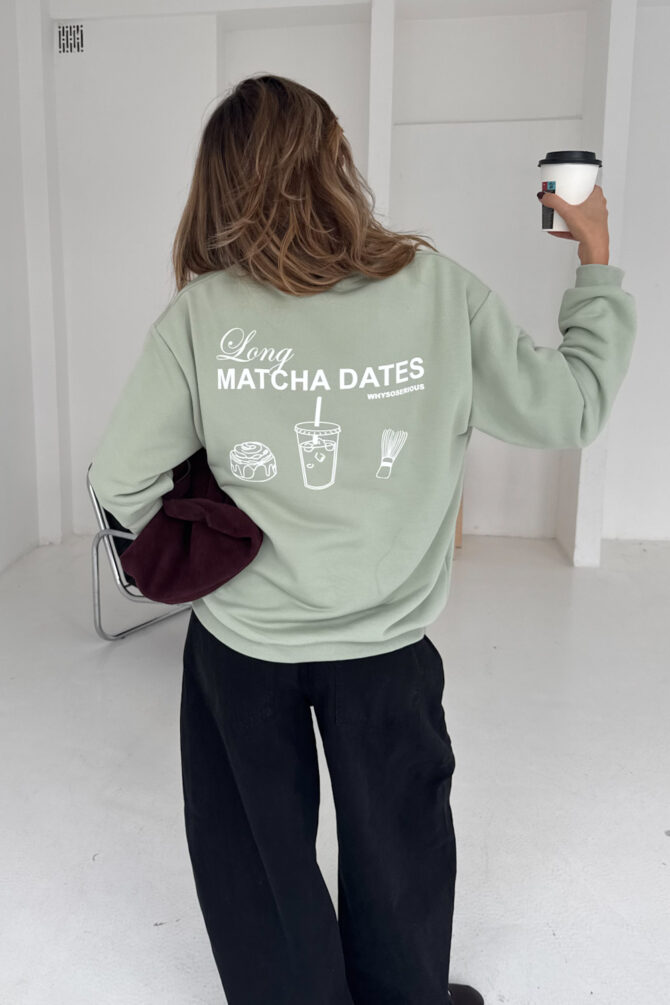 Bluza Matcha Dates Sage Green - obrazek 3