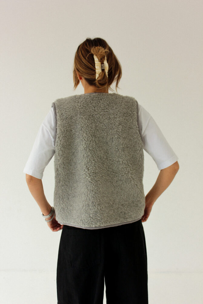 Kamizelka Merino Wool Grey - obrazek 3