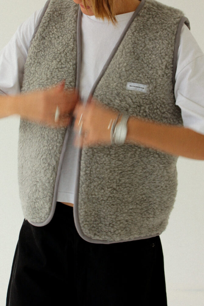 Kamizelka Merino Wool Grey - obrazek 2