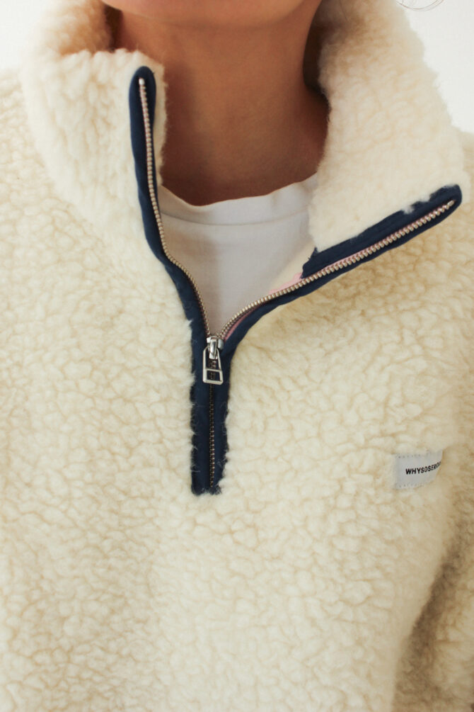Kurtka Merino Wool Anorak Ecru - obrazek 4