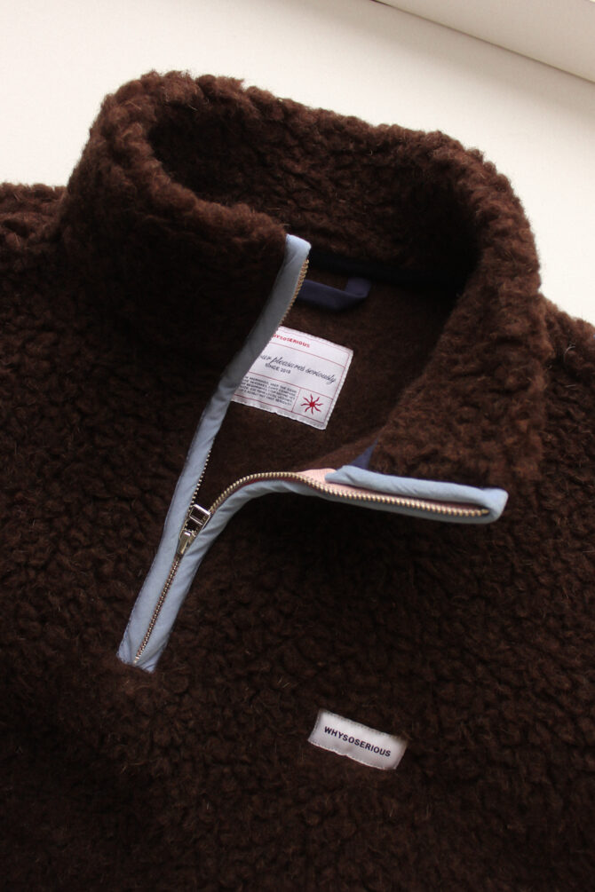 Kurtka Merino Wool Anorak Chocolate - obrazek 7