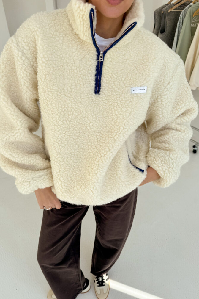 Kurtka Merino Wool Anorak Ecru