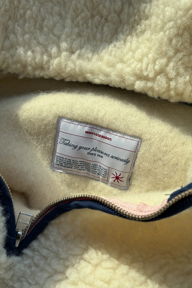 Kurtka Merino Wool Anorak Ecru - obrazek 2