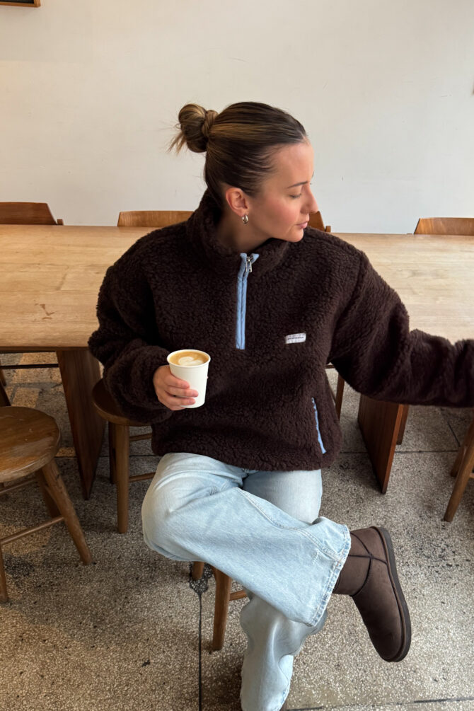 Kurtka Merino Wool Anorak Chocolate - obrazek 5