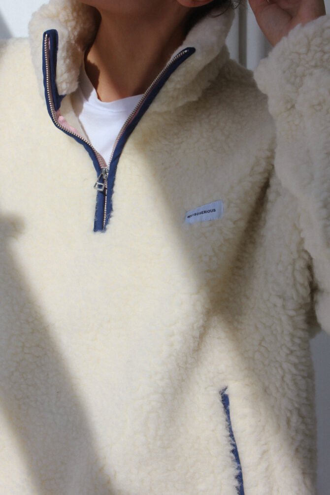 Kurtka Merino Wool Anorak Ecru - obrazek 6
