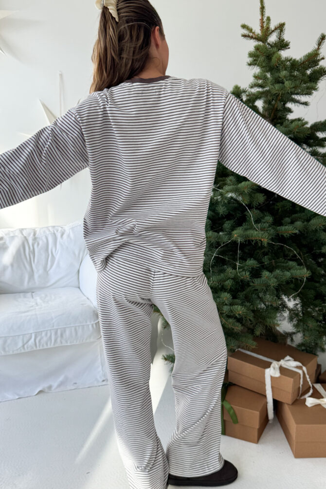 Stripes Lounge Set Brown - obrazek 3