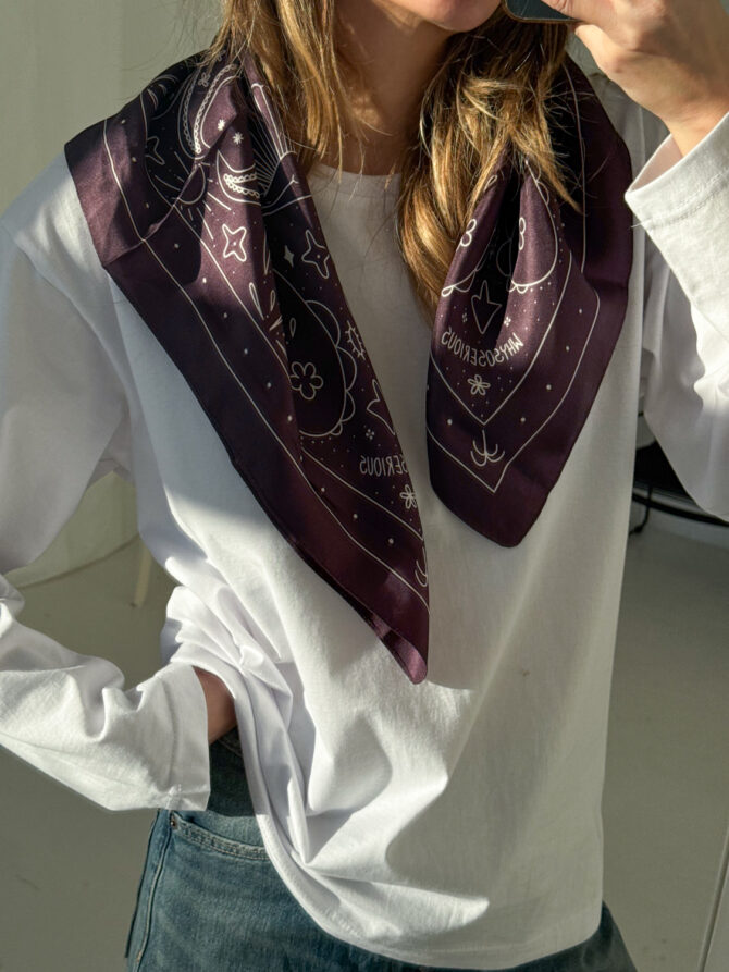 Apaszka Tiger Silk Plum - obrazek 2