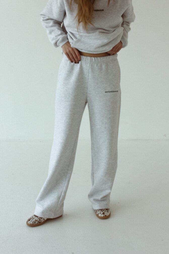 Spodnie Dresowe Wide WSS Grey - obrazek 2
