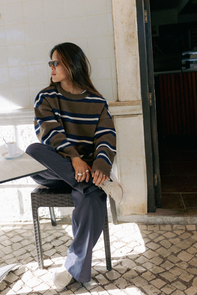 Sweter Sophie Stripes Brown - obrazek 4