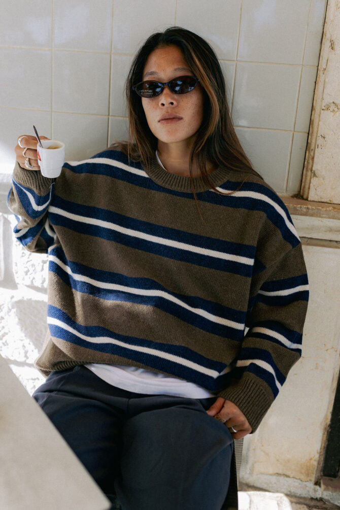 Sweter Sophie Stripes Brown - obrazek 3