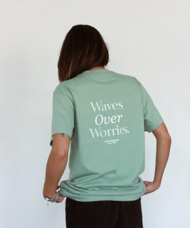 No Worries T-shirt Zielony Oversize