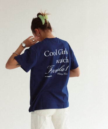 Formula 1 Granatowy T-shirt Oversize