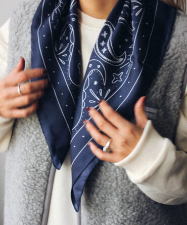 Apaszka Tiger Silk Niebieska