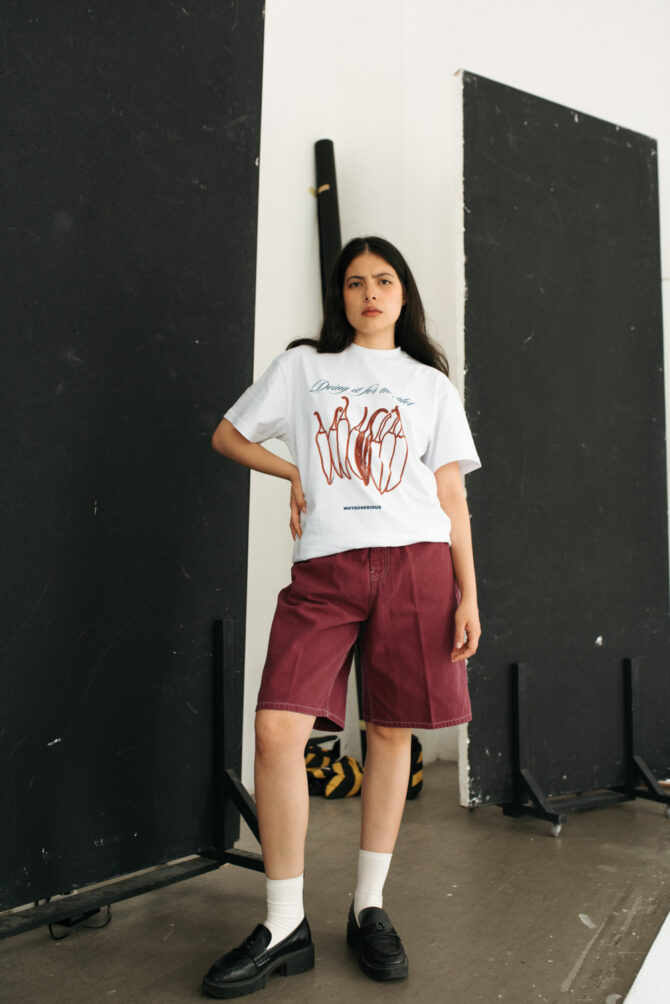 Spicy Biały T-shirt Oversize - obrazek 2