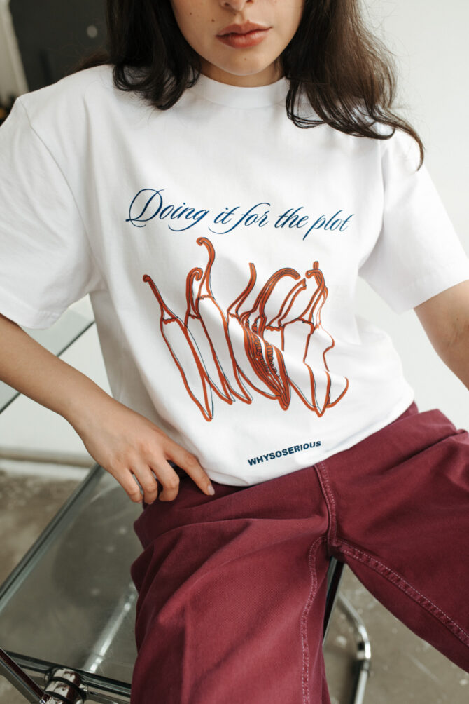 Spicy Biały T-shirt Oversize