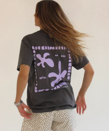 No Bad Waves Szary T-shirt Oversize