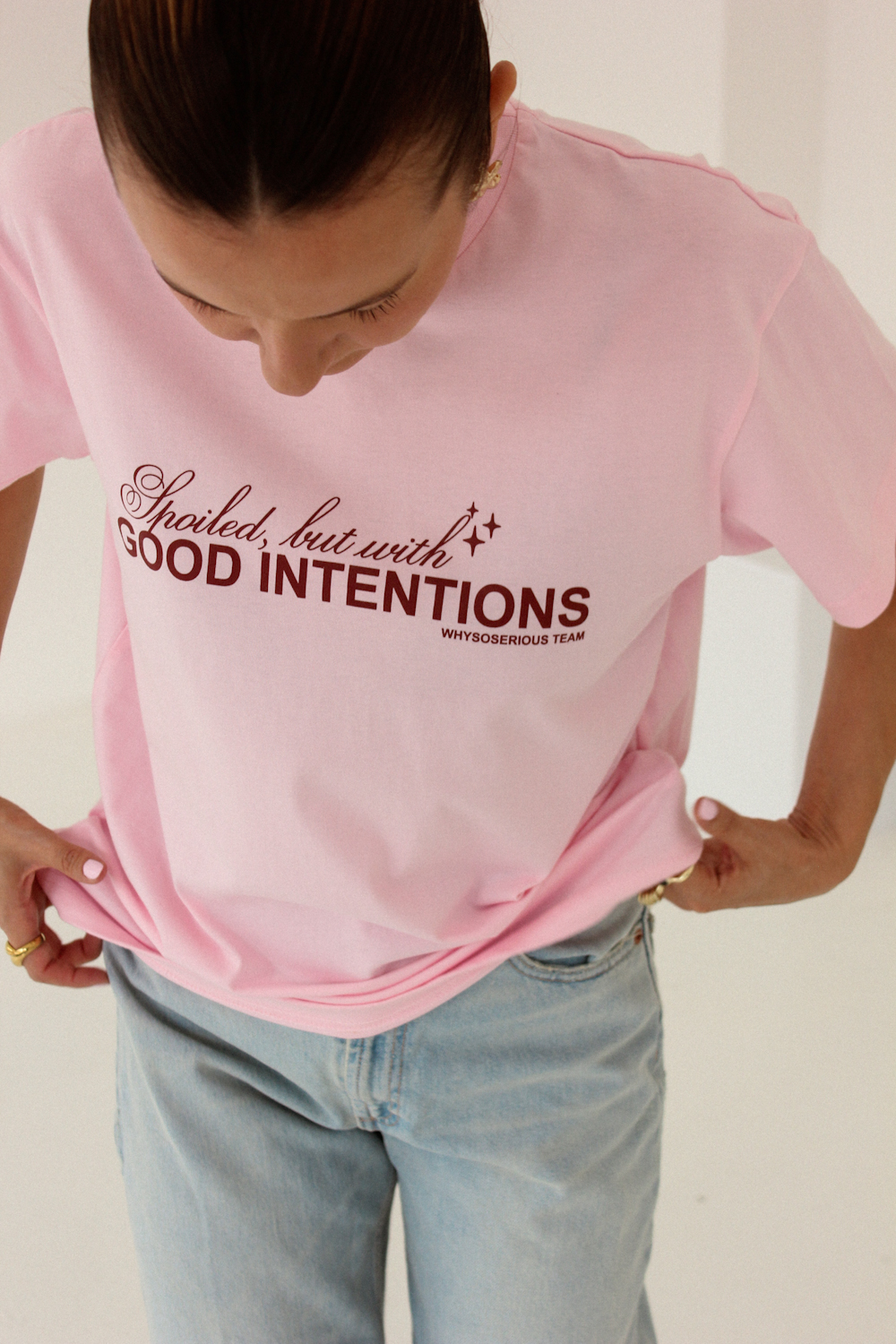 T-shirt Spoiled Pink Oversized - obrazek 3