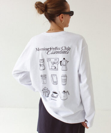 Coffee Biały Longsleeve