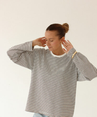 Longsleeve Stripes Czarny Premium