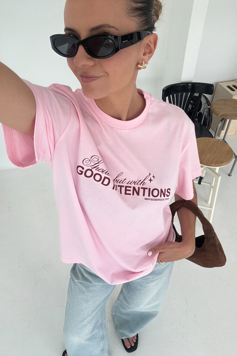 T-shirt Spoiled Pink Oversized - obrazek 2