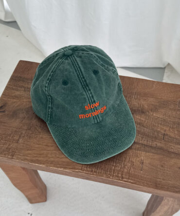 Czapka Zielona z daszkiem Slow Mornings