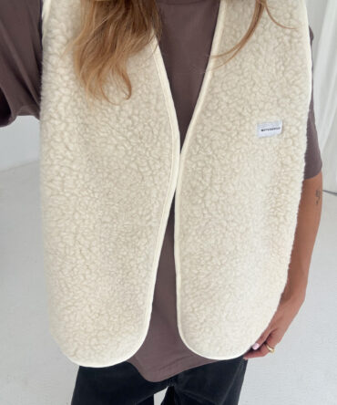 Kamizelka Merino Wool Ecru