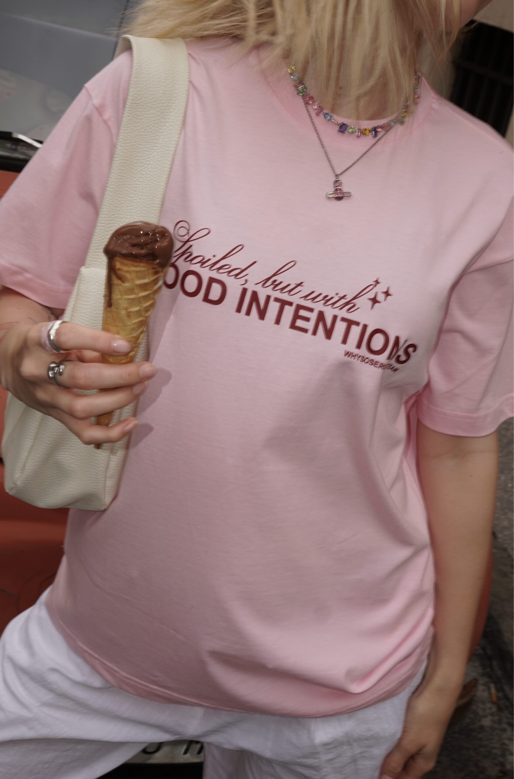 T-shirt Spoiled Pink Oversized