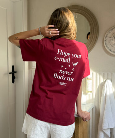 No E-mails T-shirt Burgundy