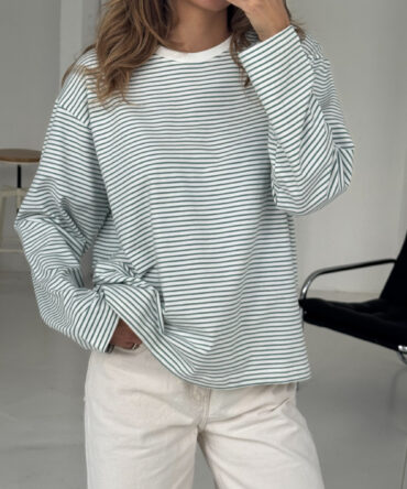 Longsleeve Stripes Zielony Premium