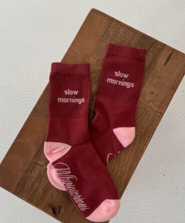 Slow Mornings Burgundy Socks