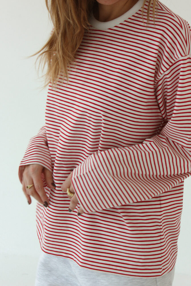 Longsleeve Stripes Red - obrazek 3