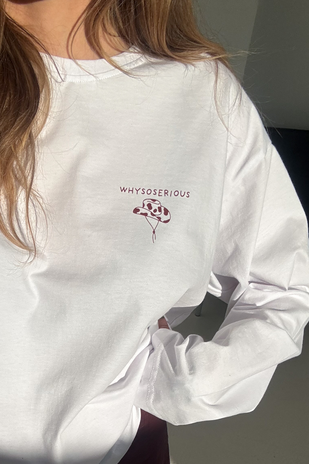 Longsleeve White Howdy - obrazek 6