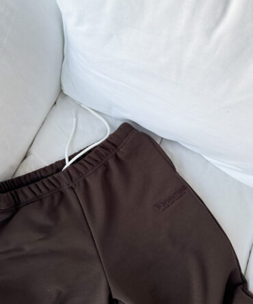 Spodnie Dresowe Wide WSS Brązowe