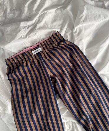 Spodnie Mornings w paski Chocolate-Navy