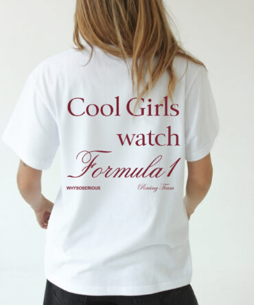 Formula 1 Biały T-shirt Oversize