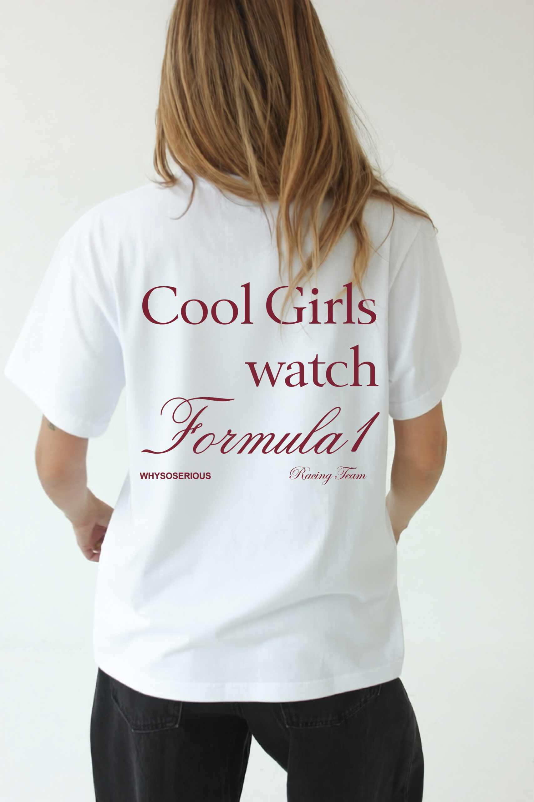 Formula 1 Biały T-shirt Oversize