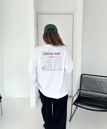 WSS Coffee Run White Longsleeve