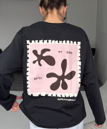 Longsleeve Dusty Black Waves