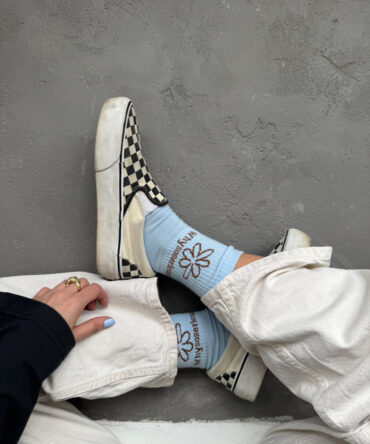 Skarpety Niebieskie Flowers