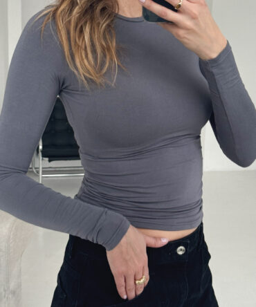 Longsleeve Bamboo Szary