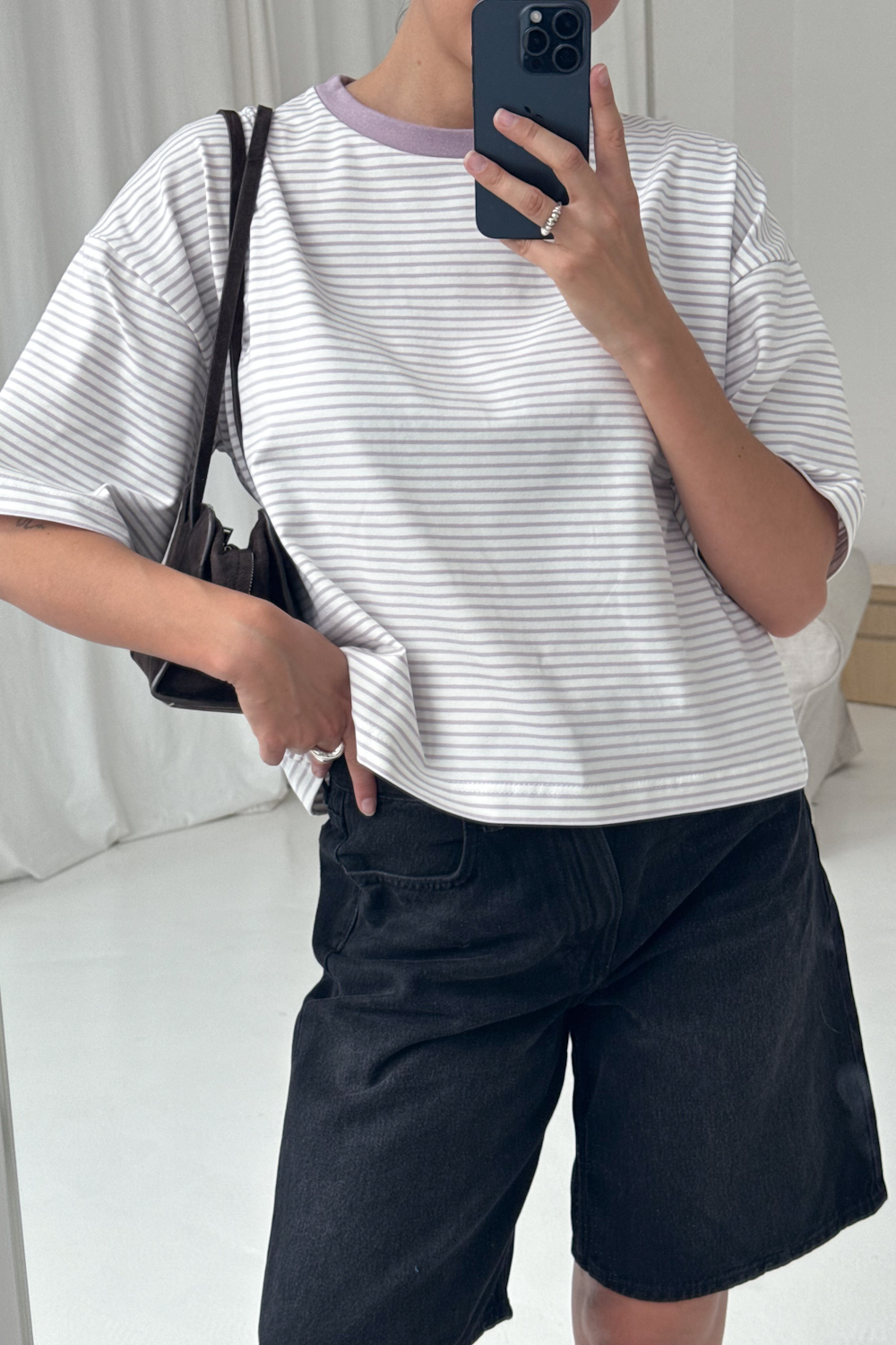 T-shirt Boxy Stripes Lilac - Image 6