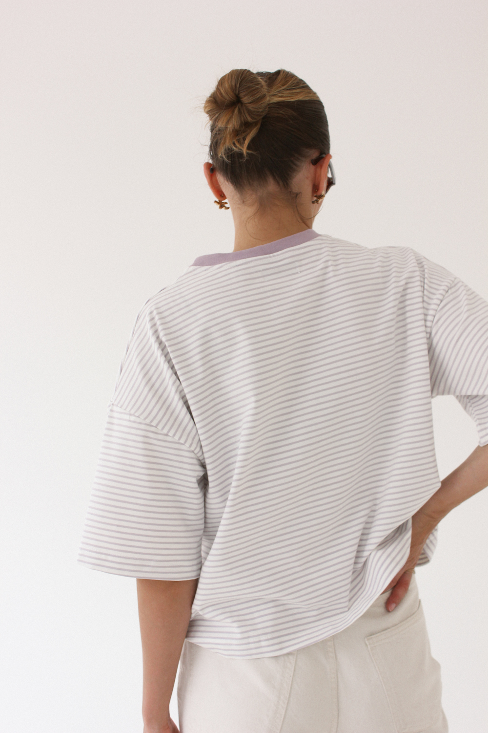 T-shirt Boxy Stripes Lilac - Image 9