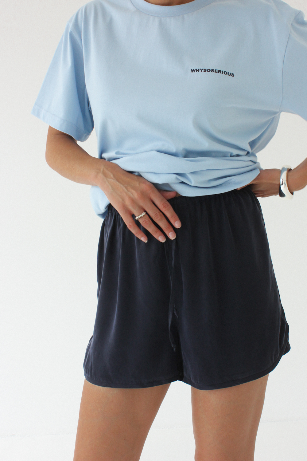 Szorty Sporty Navy Cupro - Image 5