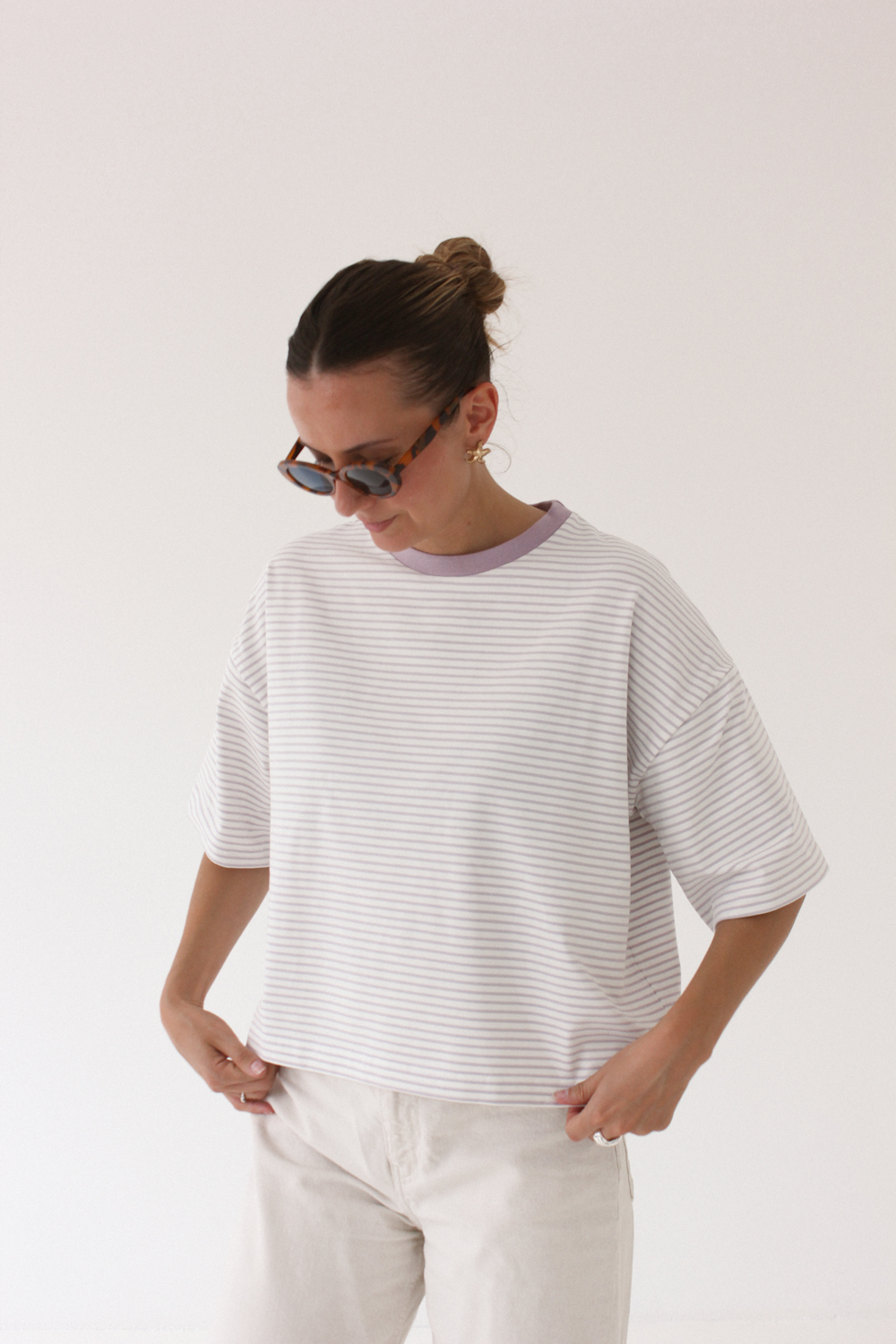 T-shirt Boxy Stripes Lilac - Image 4