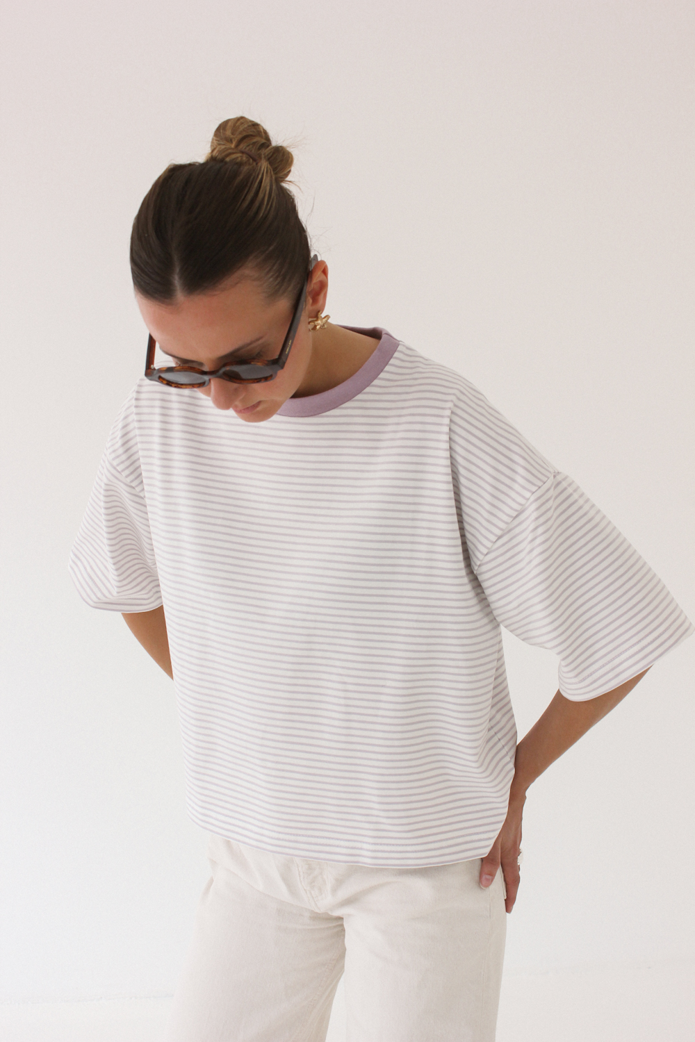 T-shirt Boxy Stripes Lilac - Image 2
