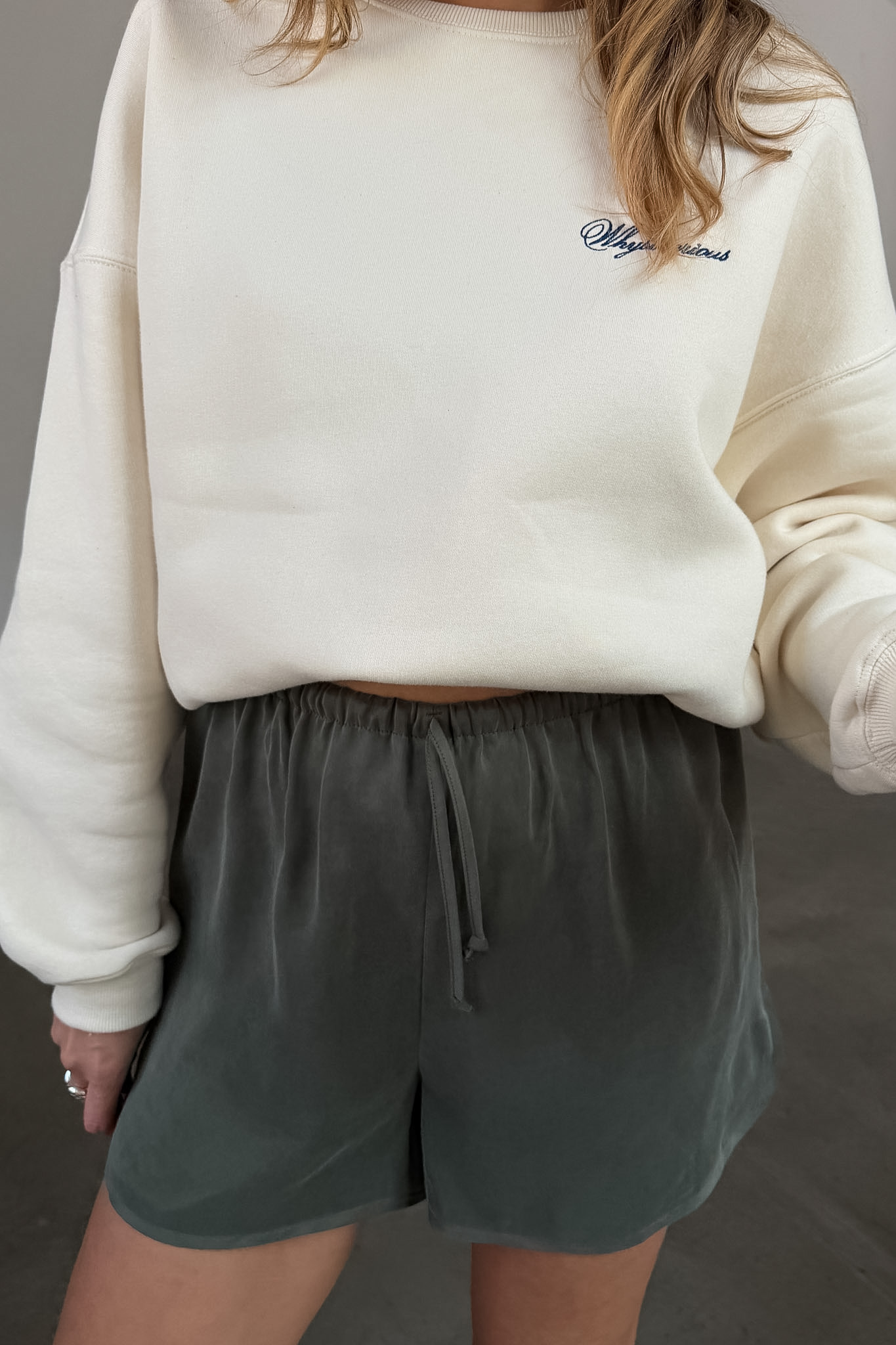 Szorty Sporty Khaki Cupro - obrazek 3