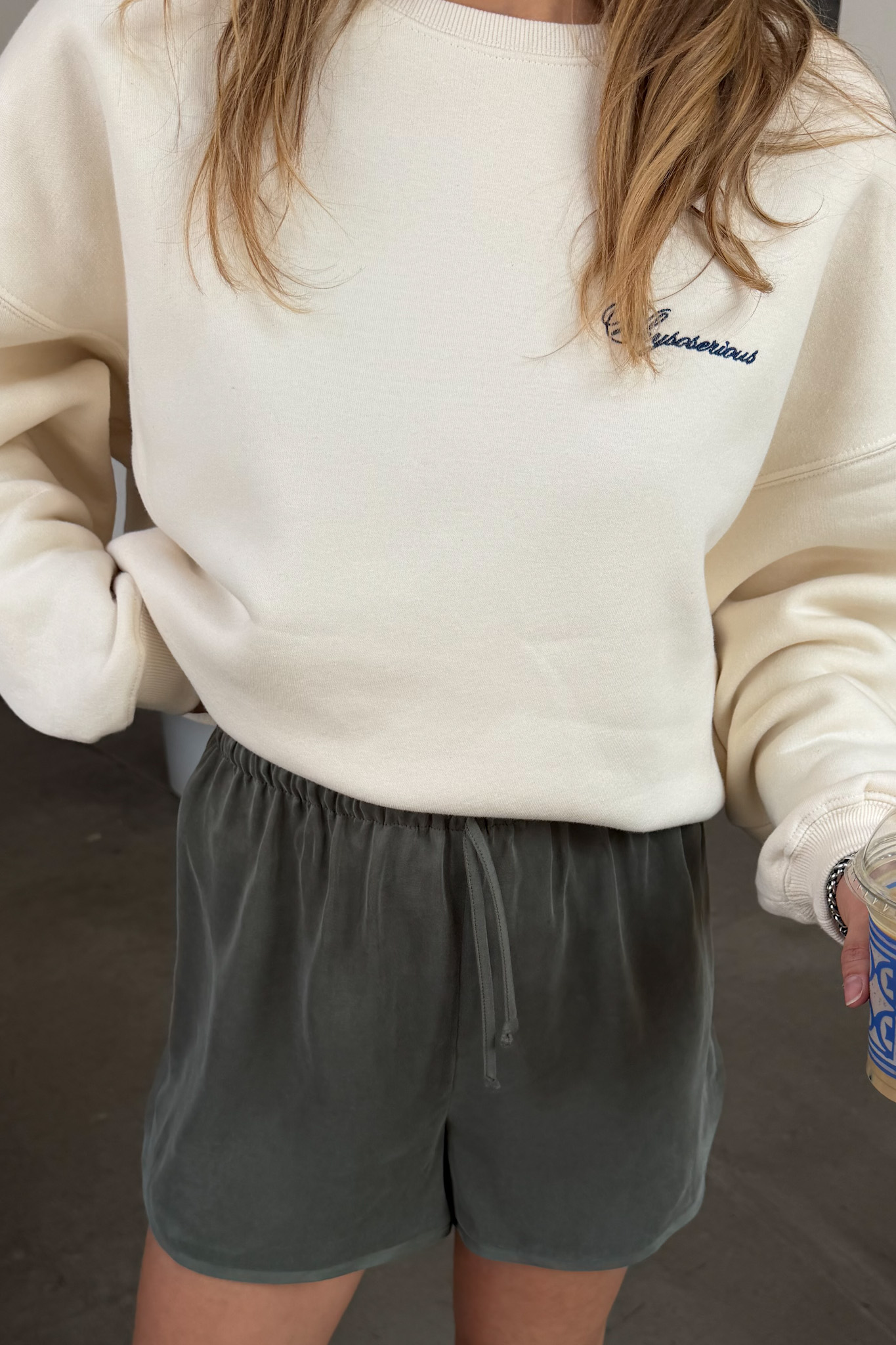Szorty Sporty Khaki Cupro - obrazek 2