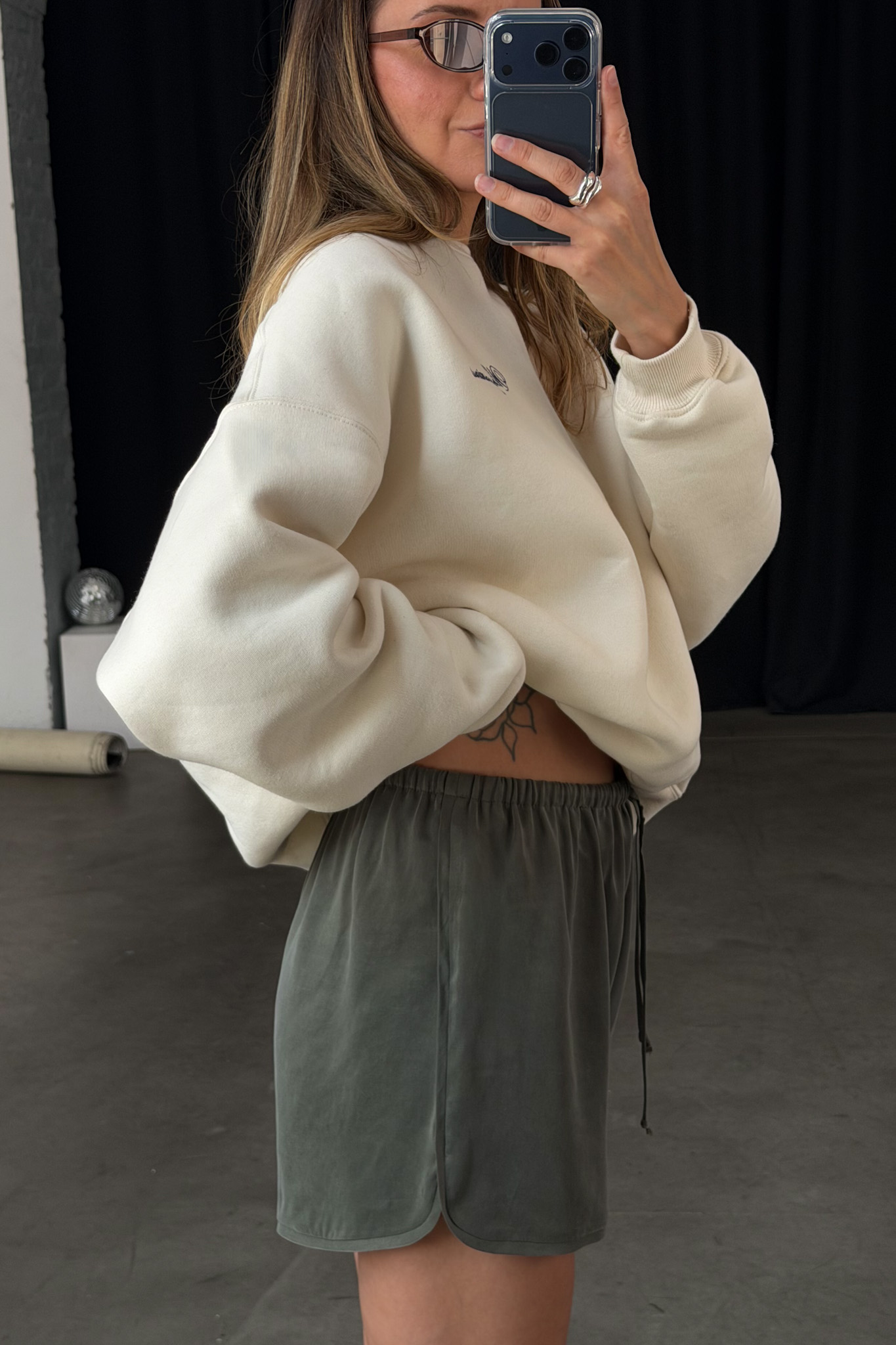 Szorty Sporty Khaki Cupro - obrazek 4